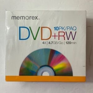 Memorex DVD RW 10 pack new 120 minute